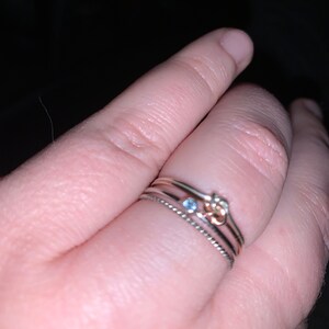 Super Thin Black Silver Stackable Rings Black Ring Stack | Etsy