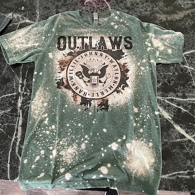Outlaws Bleached Tshirt - Etsy