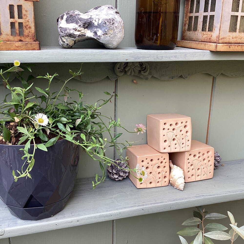 3er set Bienensteine Insektenhotel Bienenhotel