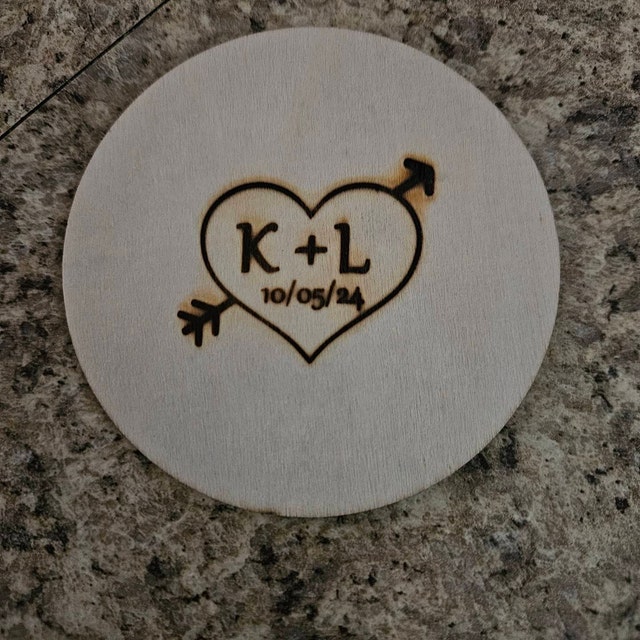Custom Date Brander with Heart and Initials Wedding, anniversar 並行輸入品 Custom Wood Branding Iron ,initials With Heart Wedding Branding