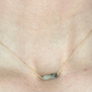 Tiny 14k Gold Jade Pendant Necklace Dainty Gold Filled | Etsy