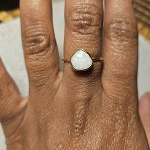 Customer photo, Raw Australian Opal Ring