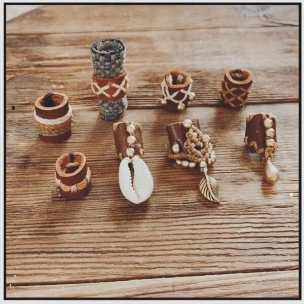 Leather Dread Beads - Simple Loc Jewelry Leather Dreadbead Dreadlock ...