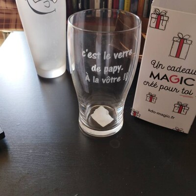Verre N°1 des Papas - Fête des pères - Signature Verre N°1 des Papas - Fête des pères - Signature