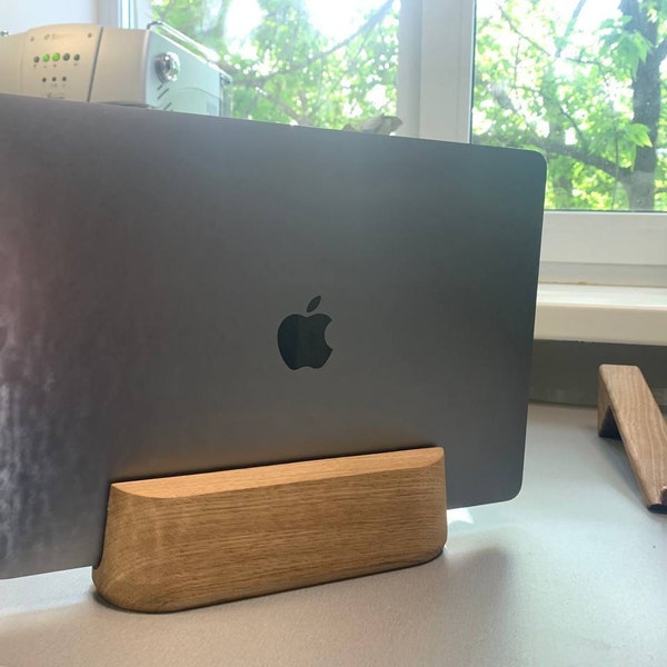 Wooden Laptop Riser for Desk, Wood Laptop Stand, MacBook Stand, Laptop ...