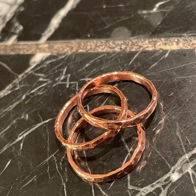 Super Thick Stackable Copper Rings,copper Rings,stackable Rings, Copper ...