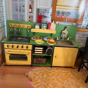 Casa delle bambole di legno con 8 mobili 3 piani 5 stanze con ingresso, Casa per bambini da 3 a 7 annil