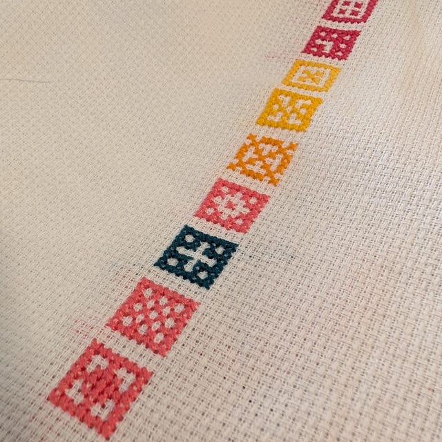 Cross Stitch Pattern Hungarian Folk Art Flower Bouquet Vase