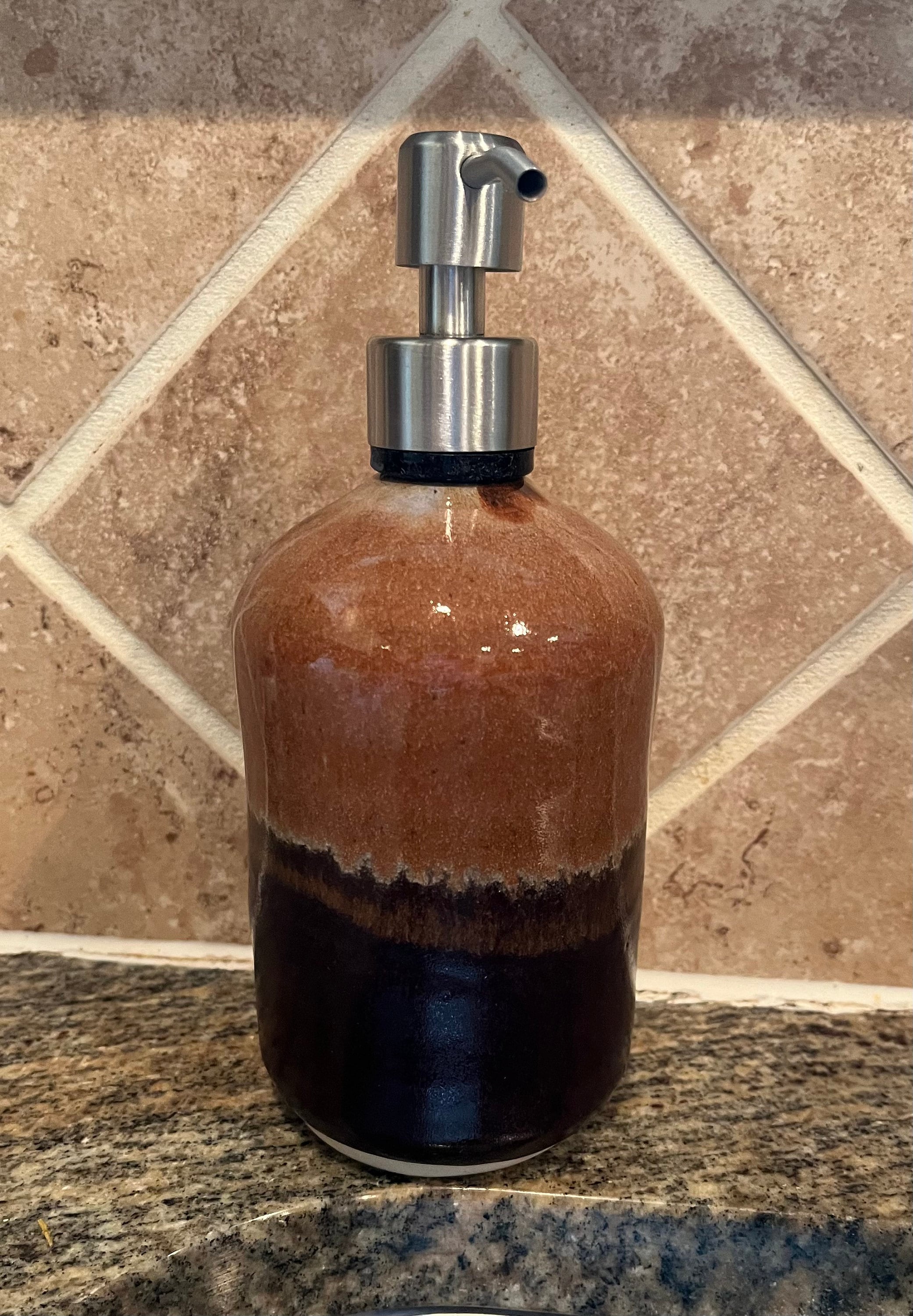 Stoneware Soap Dispenser,  Soap Dispenser With Pump, Handmade Soap Dispenser, Ceramic Soap Dispenser,  Bathroom Decor