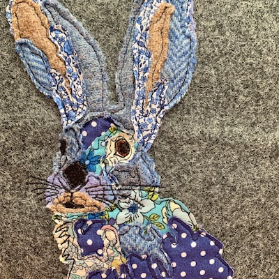 Raw Edge Applique 'hare' - Etsy