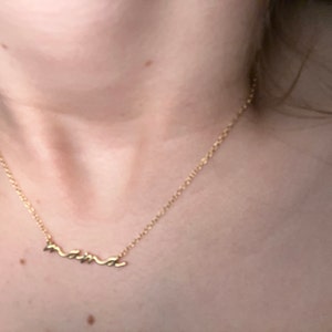 Pink Box Horizontal Bar Mama Necklace Mama Bird of 2 Silver Pink Box Horizontal Bar Mama Necklace Mama Bird of 2 Silver