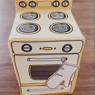 Retro Oven Cupcake Box, Cookie, Candy, Treat and Party Favor Box, Gift ...