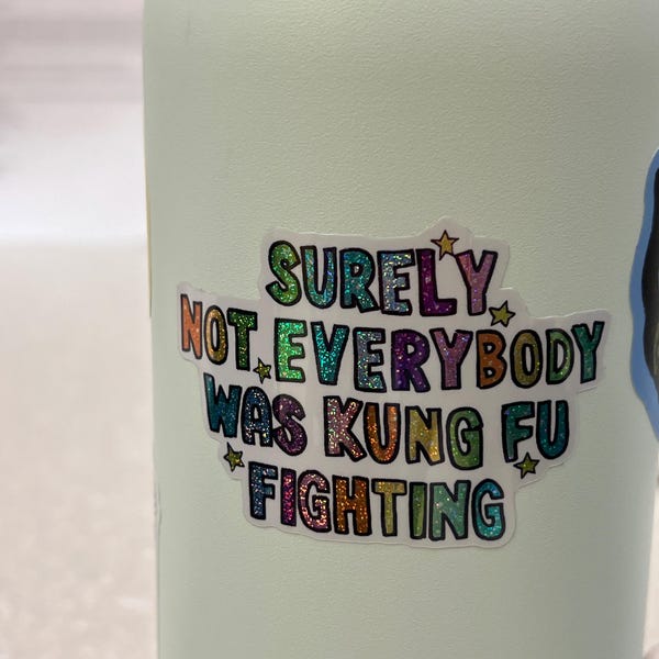 Kung Fu Fighting Sticker - Etsy