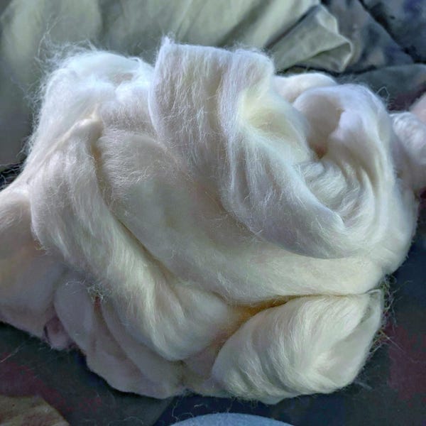 100% Angora Rabbit Hair Roving/combing Tops/undyed Fiber/felting ...