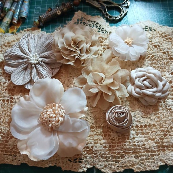 10 Pièces Fleurs En Chiffon Fuchsia Pour Couture/appliqués - Uxcell, Neuf