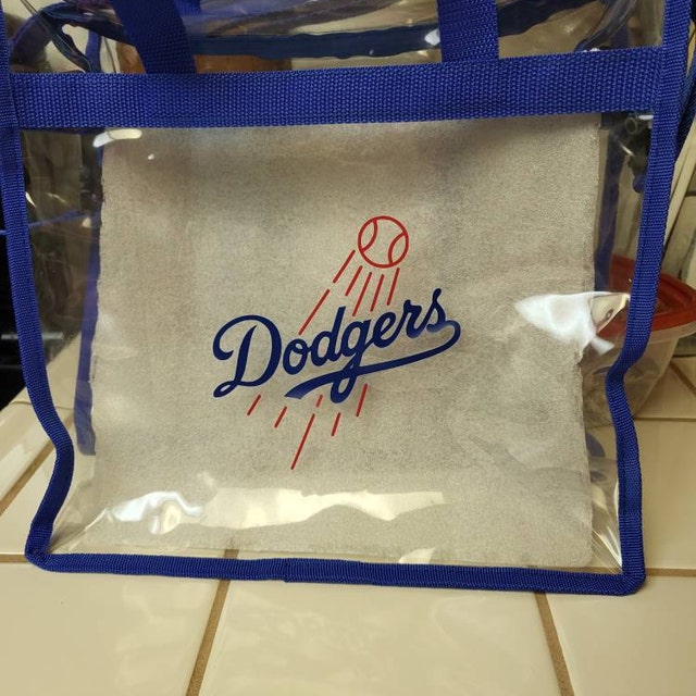 Dodger Clear Bags Stadium Tote Bag With Zipper Closure