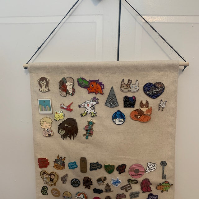 Enamel Pin Display Banner, Pin Banner, Pin Display, Pin Collection Ban –  The Shabby Stitchery