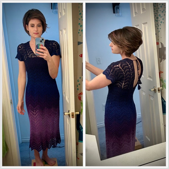 nami dress crochet I finished my Nami dress using the Nami top and skirt pattern to make a  slightly different version!  what do you think? I love the fit on this  one and the flared sleeves! Also another red make for