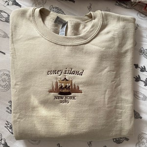 Coney Island New York Embroidered Sweatshirt/hoodie/t-shirt - Etsy
