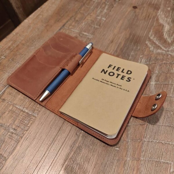 Custom Leather Notebook Cover, Personalized Notepad Holder, Handmade ...