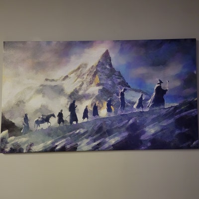 Lord of the Rings Fellowship of the Ring Canvas Print, LOTR Art, LOTR ...