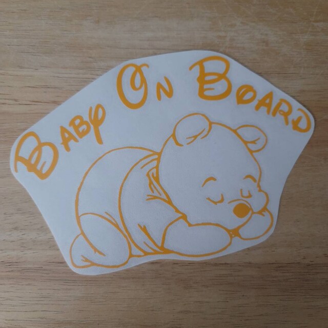 Winnie the Pooh Baby on Board Decal/car Decal - Etsy