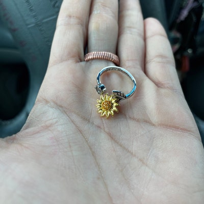 Fidget Ring Gold Fidget Ring Adjustable Spinner Ring Dainty - Etsy