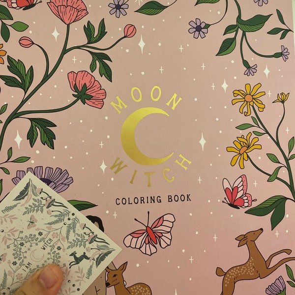 Moon Witch Coloring Book ™ Etsy