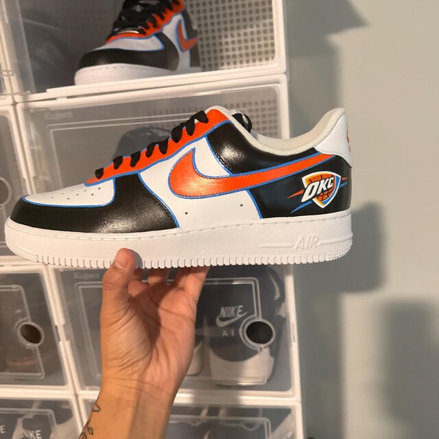 Custom OKC Thunder- Alternate Colors Air Force 1 Low - Etsy display picture 1
