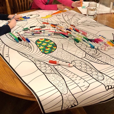 Huge Gingerbread House Coloring Poster in Sizes 24x32 or 36x48, Home ...