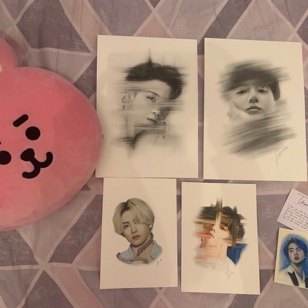 BTS Jungkook Pencil Drawing : PRINT From Original Fanart - Etsy