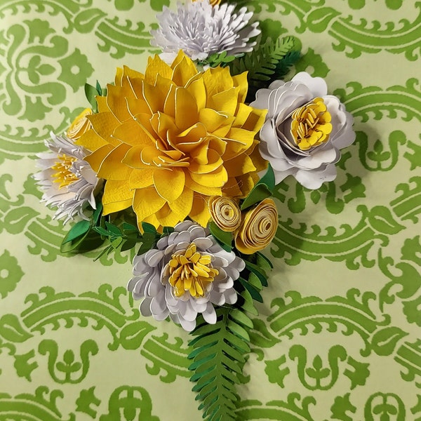 DIY Paper Dahlia Templates, Flower Printable Templates, Paper Flower SVG Cut Files, DIY Paper ...