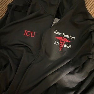 ICU Intensive Care Unit Jacket ICU Nurse Jacket Embroidered - Etsy