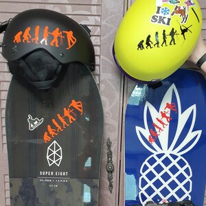 Orange Snowboarding Evolution Sticker Accessoires Hoeden & petten Helmen Sporthelmen 
