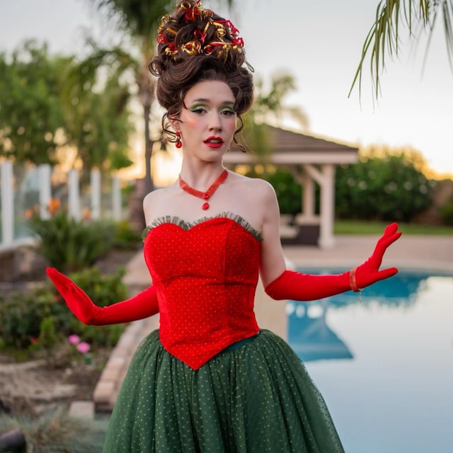 Red Green Martha May Whovier Cosplay Costume Christmas Dress - Etsy