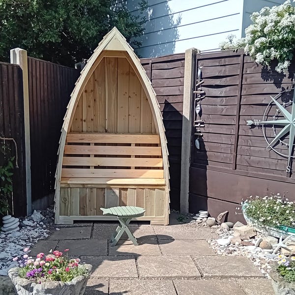 Boat Shaped/gothic Single Seat Garden Bench/arbour-delivered ...