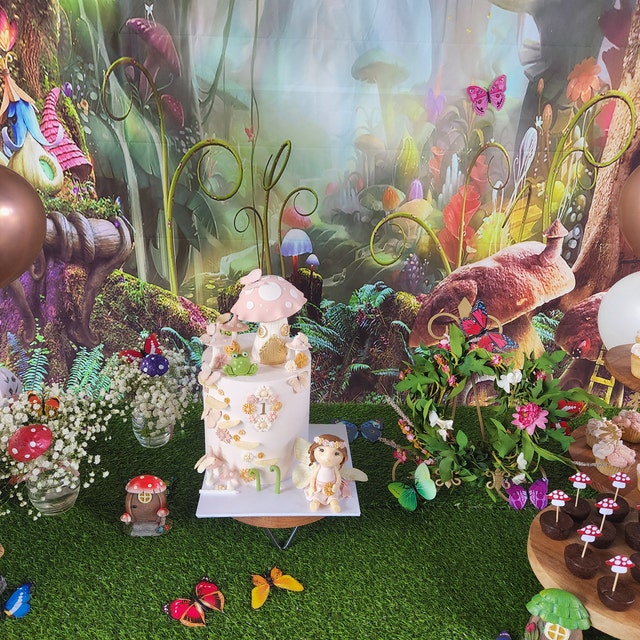 Märchen-Fotohintergrund Zauberwald 2,1x1,5 M – Vinyl-Hintergrund Für Kinderfotos, Geburtstage, Studio