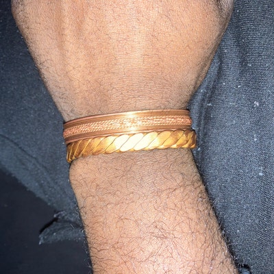 Pure Copper Magnetic Bracelet Energy Cuff Bangle - Braided Design