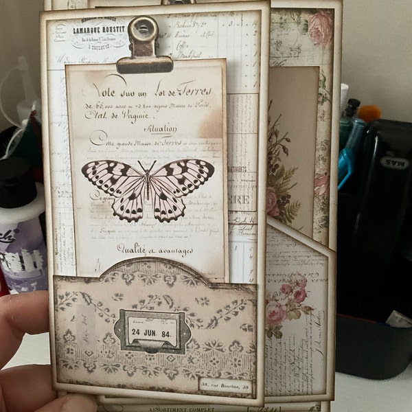 Page Pockets No. 3 Junk Journal Folio Kit, Folder, Shabby, Pink, Insert ...