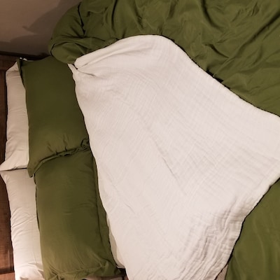 Adult Muslin Blanket Oversize Grey King Blanket 8-layer Muslin Cotton ...