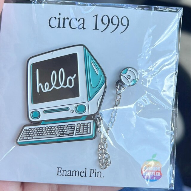 Apple Imac - Pick Your Color - Enamel Pin With Mouse on Chain - Etsy