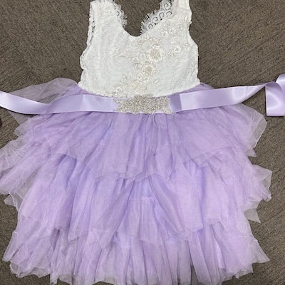 Lavender Flower Girl Dress,flower Girl Dress ,lace Flower Girl Dress ...