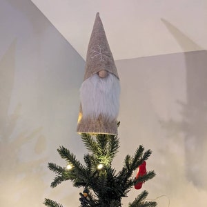 Gnome Christmas Tree Topper - Etsy