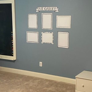 Kids Art Display Frames Photo Frames Wall Stickers Peel - Etsy