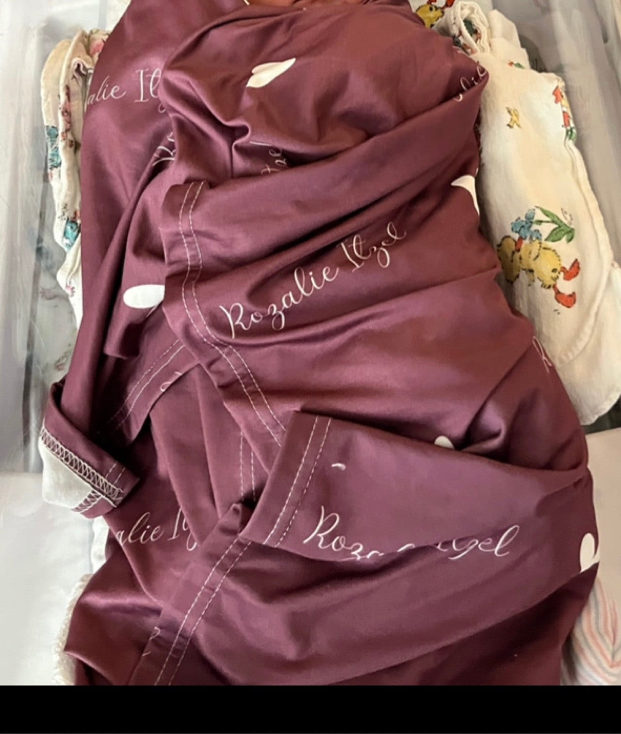 Plush Minky Blanket Set with Hat/Bow, Personalized Name Blanket with Hat, Personalized Jersey Hat, Customized Name Bow