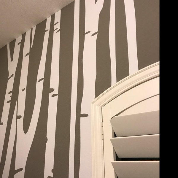 Large Wall Birch Tree Decal Forest Kids Vinyl Sticker Removable (9 ...