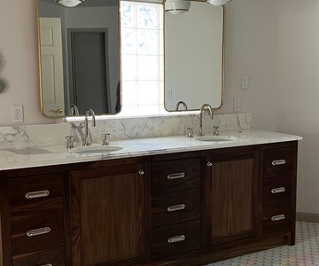 90" White Oak Vanity