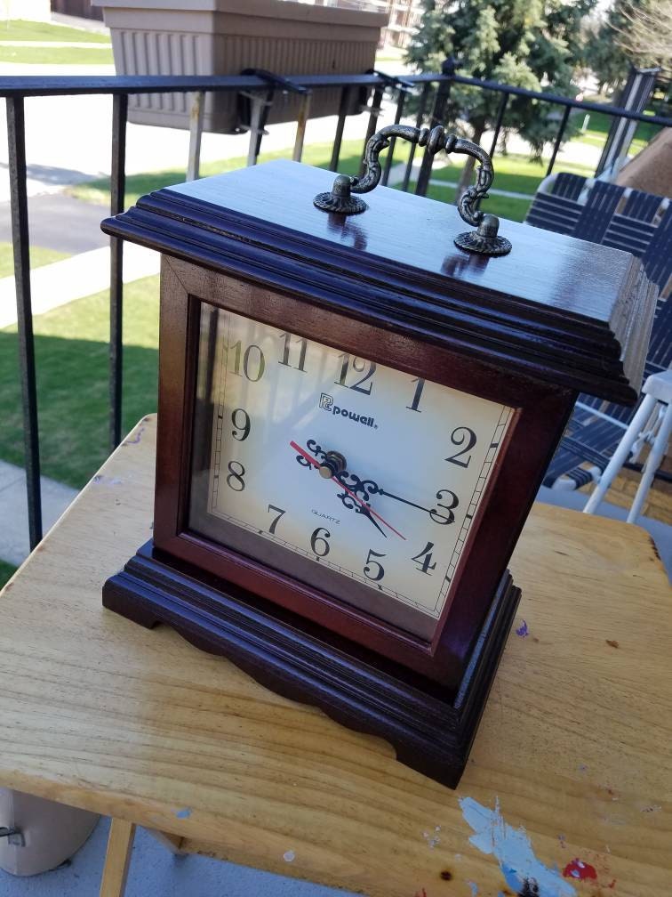 Solid Wood Jewelry With a Clock on the Hinged Door, Super
