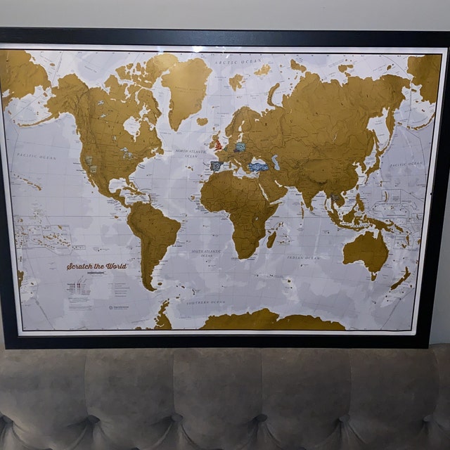 TooPopz Mappa del Mondo da Grattare XXL 84x44 + Cartina Geografica Europa da  Grattare 46x33  Design Italiano, Mappamondo da Parete Grande, Poster  Planisfero Scratch off Map, Idee Regalo Viaggiatori : 