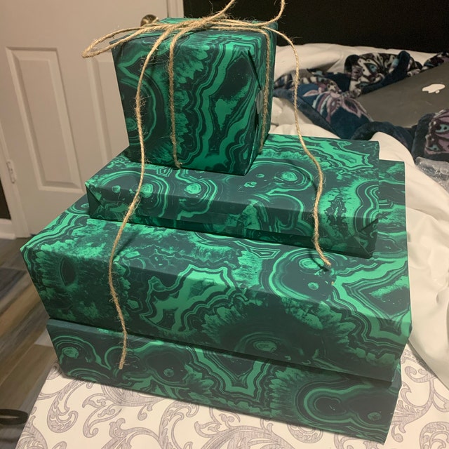 Malachite Gift Wrapping Paper - 76.2 cm x 243.8 cm Roll – Caspari